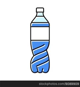 empty soda plastic bottle color icon vector. empty soda plastic bottle sign. isolated symbol illustration. empty soda plastic bottle color icon vector illustration