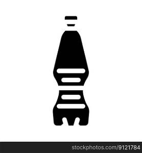empty soda plastic bottle glyph icon vector. empty soda plastic bottle sign. isolated symbol illustration. empty soda plastic bottle glyph icon vector illustration