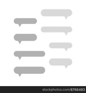 Empty speech bubble. Chat message icon. Text message. Internet network. Dialog frame. Vector illustration. Stock image. EPS 10.