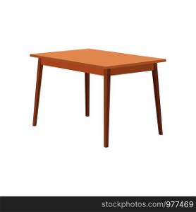 Empty square wooden table. Vector Illustration. Empty square wooden table.