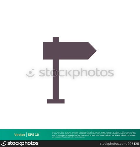 Empty Street Sign Board Icon Vector Logo Template Illustration Design. Vector EPS 10.