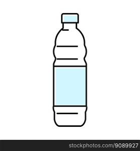 empty water plastic bottle color icon vector. empty water plastic bottle sign. isolated symbol illustration. empty water plastic bottle color icon vector illustration