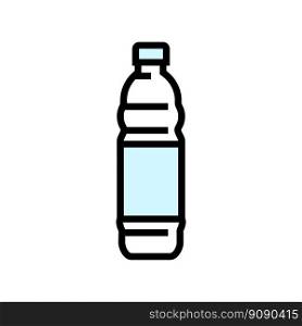 empty water plastic bottle color icon vector. empty water plastic bottle sign. isolated symbol illustration. empty water plastic bottle color icon vector illustration