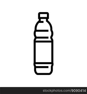 empty water plastic bottle line icon vector. empty water plastic bottle sign. isolated contour symbol black illustration. empty water plastic bottle line icon vector illustration