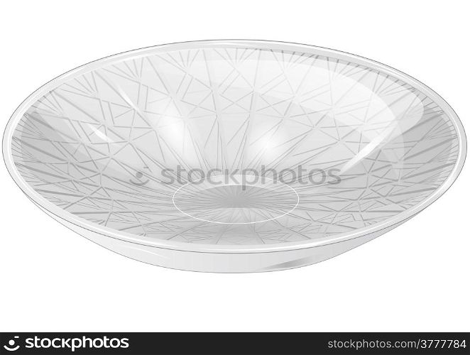 empty white bowl isolted on white background