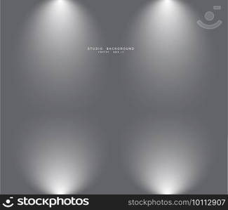Empty white grey gradient studio room background. backdrop light interior with copyspace for your creative project, Vector illustration EPS 10