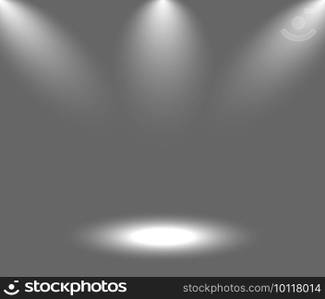 Empty white grey gradient studio room background. backdrop light interior with copyspace for your creative project, Vector illustration EPS 10