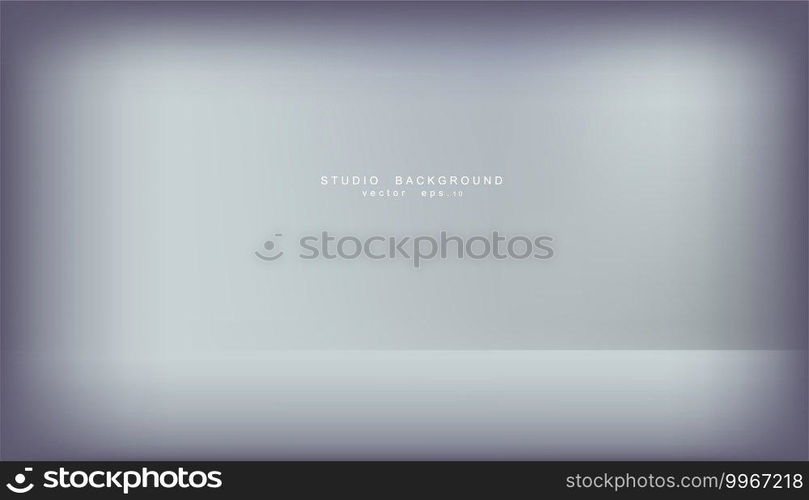 Empty white grey gradient studio room background. backdrop light interior with copyspace for your creative project, Vector illustration EPS 10