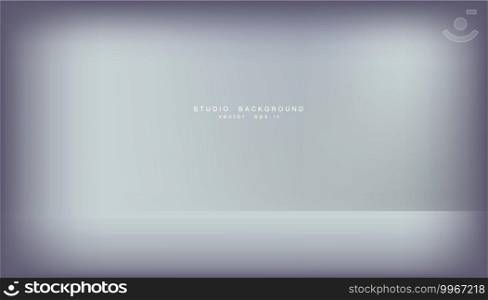 Empty white grey gradient studio room background. backdrop light interior with copyspace for your creative project, Vector illustration EPS 10