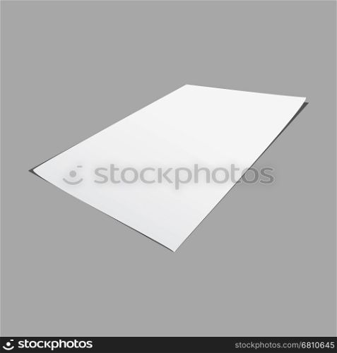 Empty white paper mock up background, stock vector