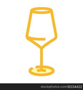 empty wine glass color icon vector. empty wine glass sign. isolated symbol illustration. empty wine glass color icon vector illustration