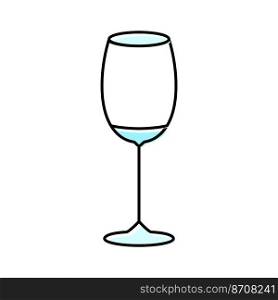empty wine glass color icon vector. empty wine glass sign. isolated symbol illustration. empty wine glass color icon vector illustration