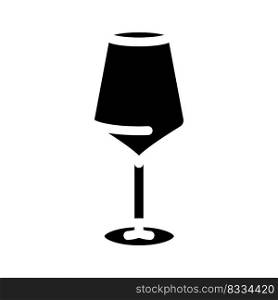 empty wine glass glyph icon vector. empty wine glass sign. isolated symbol illustration. empty wine glass glyph icon vector illustration