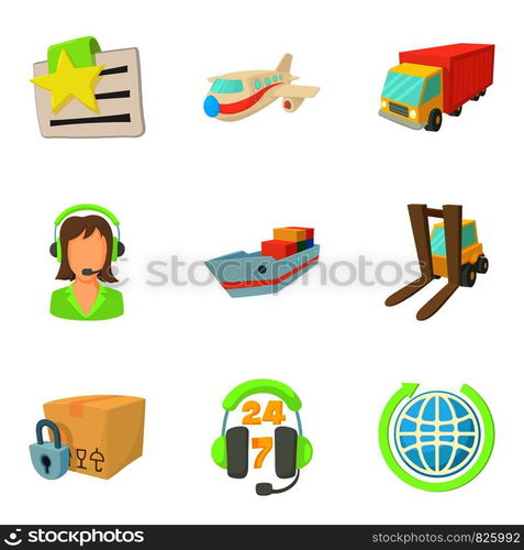 Encashment icons set. Cartoon set of 9 encashment vector icons for web isolated on white background. Encashment icons set, cartoon style