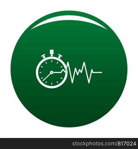 Encephalogram icon. Simple illustration of encephalogram vector icon for any design green. Encephalogram icon vector green