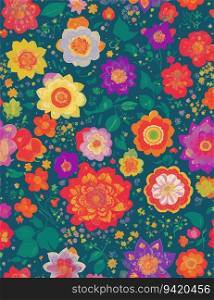 Enchanted Blooms: Seamless Flower Patterns Revealed in Digital Illustration