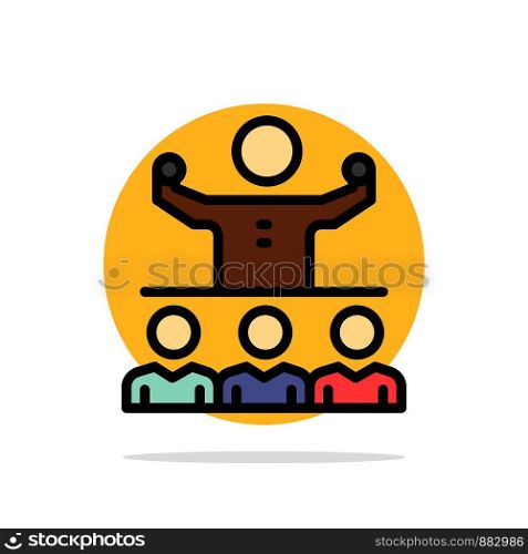 Encourage, Growth, Mentor, Mentorship, Team Abstract Circle Background Flat color Icon