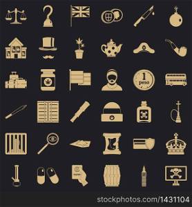 Encroachment icons set. Simple set of 36 encroachment vector icons for web for any design. Encroachment icons set, simple style