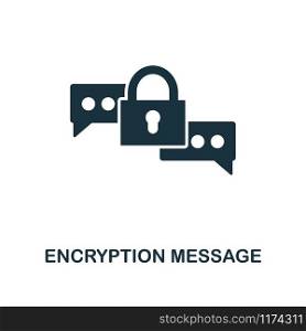 Encryption Message icon. Monochrome style design from internet security collection. UI. Pixel perfect simple pictogram encryption message icon. Web design, apps, software, print usage.. Encryption Message icon. Monochrome style design from internet security icon collection. UI. Pixel perfect simple pictogram encryption message icon. Web design, apps, software, print usage.