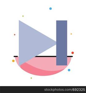End, Forward, Last, Next Abstract Flat Color Icon Template