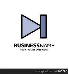 End, Forward, Last, Next Business Logo Template. Flat Color
