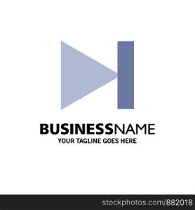 End, Forward, Last, Next Business Logo Template. Flat Color