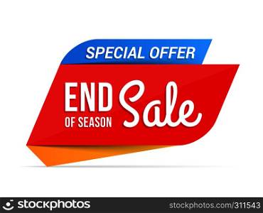 End of season sale banner, vector eps10 illustration. End of Season Sale Banner