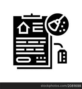 end of tenancy cleaning glyph icon vector. end of tenancy cleaning sign. isolated contour symbol black illustration. end of tenancy cleaning glyph icon vector illustration