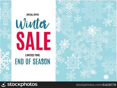 End of Winter Sale Background, Discount Coupon Template. Vector Illustration eps10. End of Winter Sale Background, Discount Coupon Template. Vector Illustration