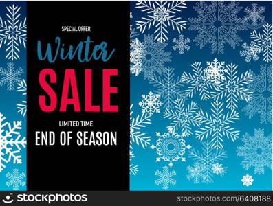 End of Winter Sale Background, Discount Coupon Template. Vector Illustration eps10. End of Winter Sale Background, Discount Coupon Template. Vector Illustration