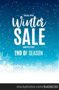 End of Winter Sale Background, Discount Coupon Template. Vector Illustration eps10. End of Winter Sale Background, Discount Coupon Template. Vector Illustration