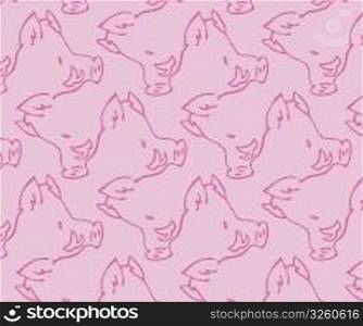endless pigs - seamless pattern