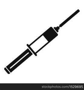 Endocrinologist syringe icon. Simple illustration of endocrinologist syringe vector icon for web design isolated on white background. Endocrinologist syringe icon, simple style