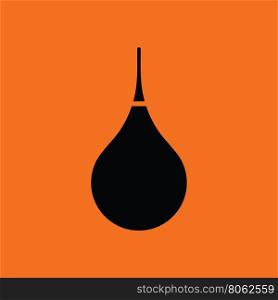 Enema icon. Orange background with black. Vector illustration.