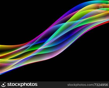 energetic waves, EPS10 with transparency and mesh. dinamyc flow, stylized  waves, vector
