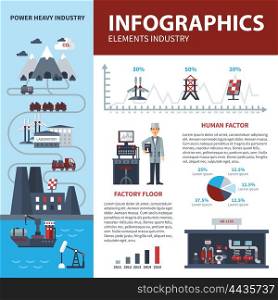 Energy And Industry Infographics. Energy and industry infographics with statistics about use of powers vector illustration