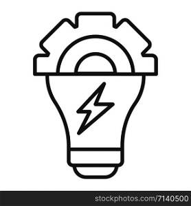 Energy bulb icon. Outline energy bulb vector icon for web design isolated on white background. Energy bulb icon, outline style