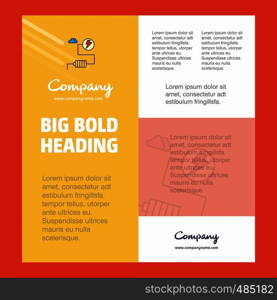 Energy Business Company Poster Template. with place for text and images. vector background