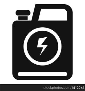 Energy car canister icon. Simple illustration of energy car canister vector icon for web design isolated on white background. Energy car canister icon, simple style