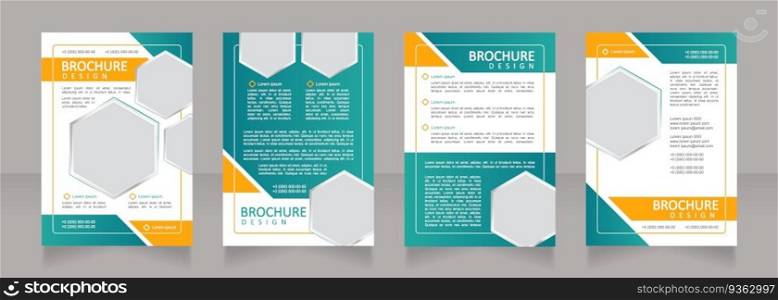 Energy company business development blank brochure design. Template set with copy space for text. Premade corporate reports collection. Editable 4 paper pages. Calibri, Arial fonts used. Energy company business development blank brochure design