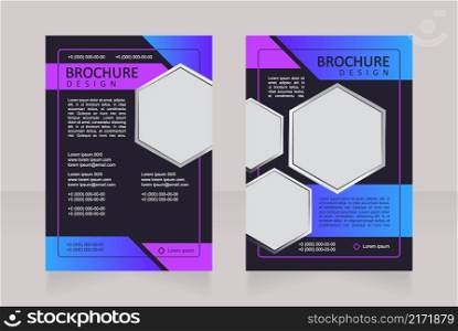 Energy consumption and engineering efficiency blank brochure design. Template set with copy space for text. Premade corporate reports collection. Editable 2 papers pages. Calibri, Arial fonts used. Energy consumption and engineering efficiency blank brochure design
