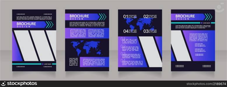 Energy consumption issues solution blank brochure design. Template set with copy space for text. Premade corporate reports collection. Editable 4 paper pages. Calibri, Arial fonts used. Energy consumption issues solution blank brochure design