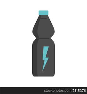 Energy drink bottle icon. Flat illustration of energy drink bottle vector icon isolated on white background. Energy drink bottle icon flat isolated vector