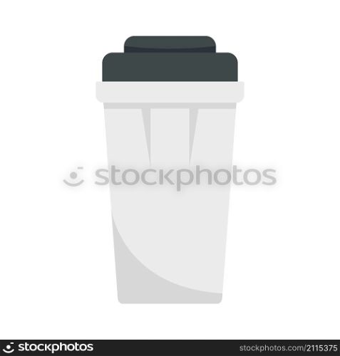 Energy drink can icon. Flat illustration of energy drink can vector icon isolated on white background. Energy drink can icon flat isolated vector