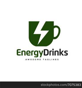 Energy drink logo vector,fast drink logo vector, power energy drink logo illustration, drinks logo vector