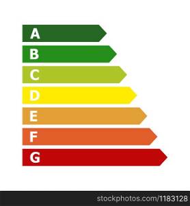 Energy efficiency rating chart. Vector illustration