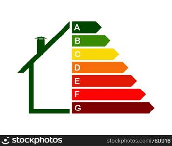 Energy-efficient house, the concept of energy efficiency of housing.