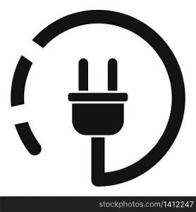 Energy electric plug icon. Simple illustration of energy electric plug vector icon for web design isolated on white background. Energy electric plug icon, simple style