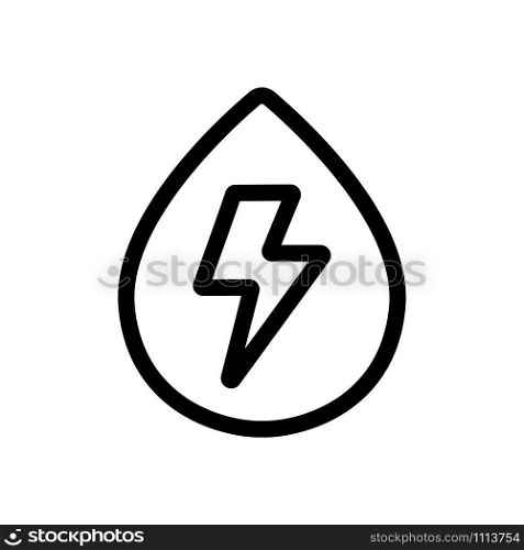Energy fluid icon vector. Thin line sign. Isolated contour symbol illustration. Energy fluid icon vector. Isolated contour symbol illustration