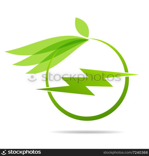 Energy green electricity design icon.